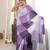 purple color tissue fabric digital printed fancy mirror work saree