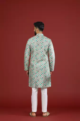 Blue color beautiful kurta payjama for handsome men's looks