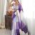 purple color tissue fabric digital printed fancy mirror work saree