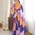 multicolor tissue fabric digital printed fancy mirror work saree