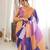 multicolor tissue fabric digital printed fancy mirror work saree