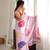 Pink color chinon fabric digital printed fancy mirror work saree