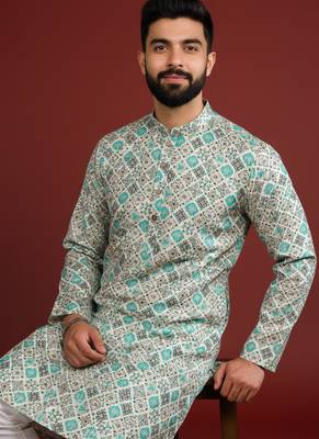 Blue color beautiful kurta payjama for handsome men's looks 3