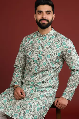 Blue color beautiful kurta payjama for handsome men's looks