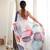 multicolor tissue fabric digital printed fancy mirror work saree