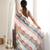 multicolor tissue fabric digital printed fancy mirror work saree