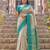 chiku color smart festive special cotton blend traditional saree