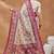 Dpink color silk blend designer printed ready to wear ceremonial saree