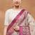 Dpink color silk blend designer printed ready to wear ceremonial saree