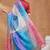 Blue color silk blend designer printed ready to wear ceremonial saree