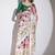 Multi color silk blend designer printed ready to wear ceremonial saree