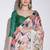 Multi color silk blend designer printed ready to wear ceremonial saree