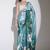 Green color silk blend designer printed ready to wear ceremonial saree