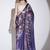 purple color silk blend designer printed ready to wear ceremonial saree