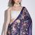 purple color silk blend designer printed ready to wear ceremonial saree