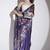 purple color silk blend designer printed ready to wear ceremonial saree
