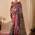 olive color silk blend designer printed ready to wear ceremonial saree