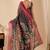 olive color silk blend designer printed ready to wear ceremonial saree