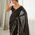black color star georgette fabric smart work designer graceful saree