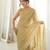 beige color star georgette fabric smart work designer graceful saree