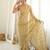 beige color star georgette fabric smart work designer graceful saree