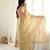 beige color star georgette fabric smart work designer graceful saree