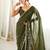 mahendi color star georgette fabric smart work designer graceful saree