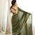 mahendi color star georgette fabric smart work designer graceful saree