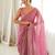 Onion color star georgette fabric smart work designer graceful saree