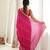 Pink color star georgette fabric smart work designer graceful saree
