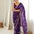 Purple color star georgette fabric smart work designer graceful saree