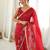 Red color star georgette fabric smart work designer graceful saree