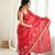 Red color star georgette fabric smart work designer graceful saree