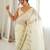 Off white color star georgette fabric smart work designer graceful saree