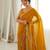 Yellow color star georgette fabric smart work designer graceful saree