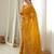 Yellow color star georgette fabric smart work designer graceful saree