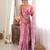 Pink color chinon fabric smart printed saree with beautiful border work