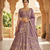 Purple silk embroidered lehenga choili 