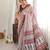 maroon color tissue fabric smart printed saree with beautiful border work
