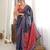 black color tissue fabric smart printed saree with beautiful border work