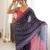 black color tissue fabric smart printed saree with beautiful border work