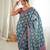 green color tissue fabric smart printed saree with beautiful border work
