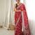 rust color tissue fabric smart printed graceful looks saree