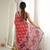 rust color tissue fabric smart printed graceful looks saree
