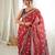 rust color tissue fabric smart printed graceful looks saree