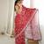 rust color tissue fabric smart printed graceful looks saree