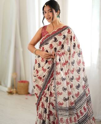 multicolor tissue fabric smart printed graceful looks saree 3