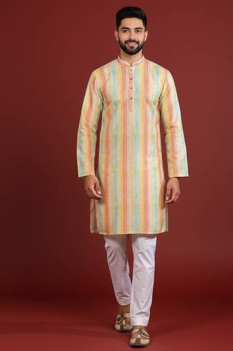 Multy color beautiful kurta payjama for handsome men's looks