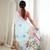 sky blue color tissue fabric smart printed graceful looks saree