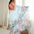 sky blue color tissue fabric smart printed graceful looks saree